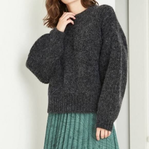 A New Day Balloon Sleeve Charcoal Gray Sweater Women's Size Small - Picture 7 of 7